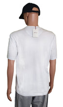 Load image into Gallery viewer, Bally 6233736 Men&#39;s Bone 100% Cotton Striped Logo T-Shirt MSRP $300
