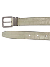 Load image into Gallery viewer, Bally 6305260 Women&#39;s Curved Bone Croc Leather Belt EU 110/US 44 MSRP $345
