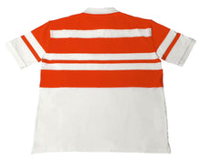 Load image into Gallery viewer, Bally 6303584 Men&#39;s  Bone/Orange Striped Organic Cotton Polo Shirt MSRP $320
