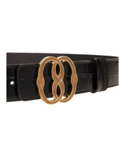 Load image into Gallery viewer, Bally 6305270 Croc Embossed Adjustable Reversible Brown Leather Belt EU 90/US36 MSRP $490
