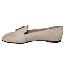 Load image into Gallery viewer, Bally Clariska 6301227 Women&#39;s Bone Embossed Leather Flats MSRP $550
