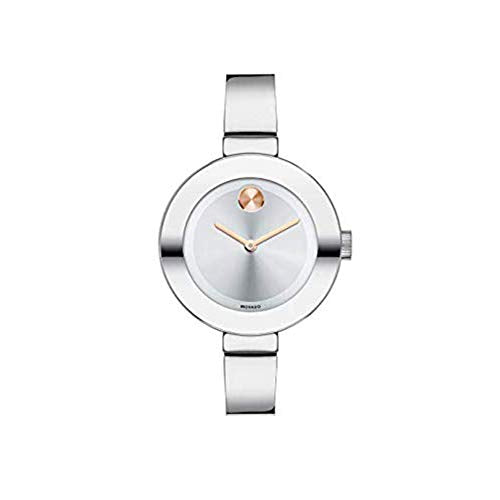 Movado BOLD Women's 3600194 Bangles Stainless Steel Watch with Sunray Dial MSRP $495