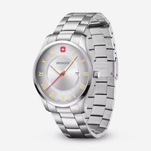 Load image into Gallery viewer, WENGER Swiss Army 01.1441.136 City Classic Silver Dial Watch 42mm MSRP $175
