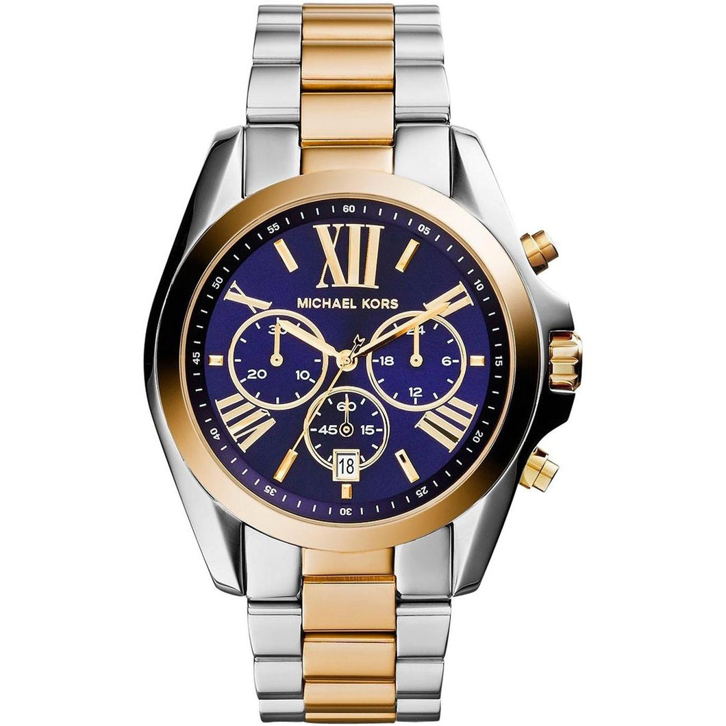 Michael Kors Bradshaw MK5976 Women's Two-Tone Chronograph 43mm Watch MSRP $275