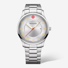 Load image into Gallery viewer, WENGER Swiss Army 01.1441.136 City Classic Silver Dial Watch 42mm MSRP $175
