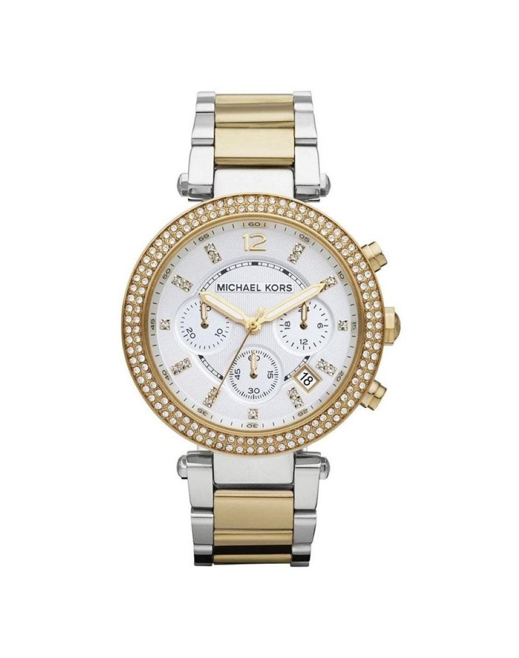 Michael Kors Parker MK5626 Women's Two-Tone Chronograph 39mm Watch MSRP $275