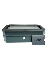 Load image into Gallery viewer, Wolf 4583029 Windsor 5 Piece Watch Box in Black &amp; Grey MSRP $215
