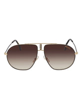 Load image into Gallery viewer, Carrera BOUND Pilot Unisex Black Gold/Brown 60-12-145 Sunglasses MSRP $158
