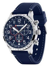 Load image into Gallery viewer, Wenger Swiss Army Men&#39;s 01.1543.117 Attitude Chrono Blue Dial Watch 44 mm MSRP$330
