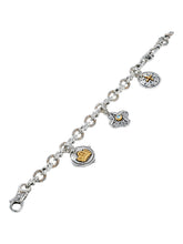 Load image into Gallery viewer, Konstantino Sterling Silver Silver and 18K Gold Spinel Bracelet BKJ698-478 MSRP $980
