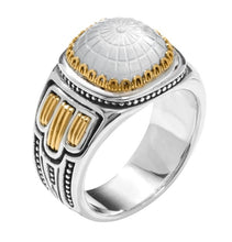 Load image into Gallery viewer, Konstantino Dome Sterling Silver,18k Gold &amp; Mothe of Pearl Ring DKJ973-313 S8 MSRP $995
