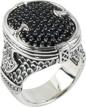 Load image into Gallery viewer, Konstantino Plato Sterling Silver &amp; Black Spinel Pave Ring DMK2014-292 Size 10 MSRP $680
