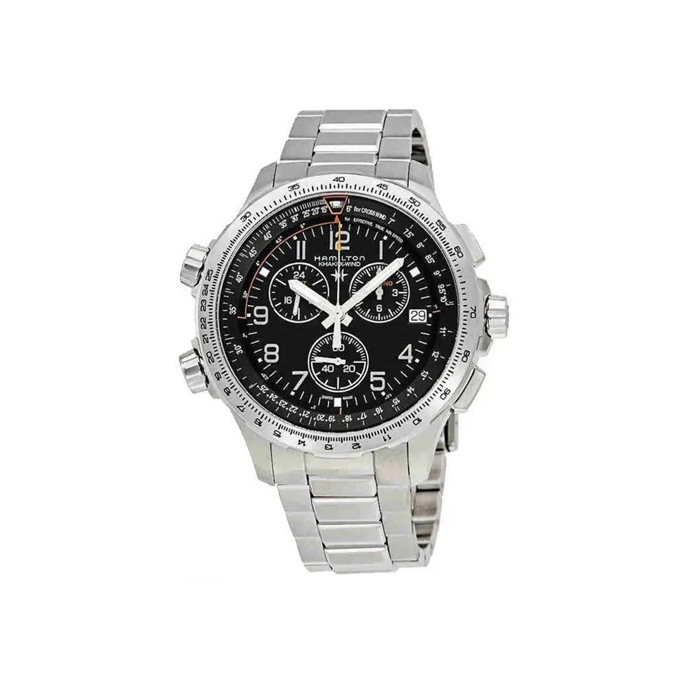 HAMILTON Men's H77912135 Khaki Aviation X-Wind GMT Chrono Watch 46mm MSRP $1095