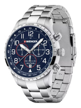 Load image into Gallery viewer, Wenger Swiss Army Men&#39;s 01.1543.118 Attitude Chrono Blue Dial Watch 44 mm MSRP $365
