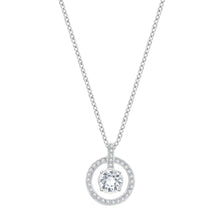 Load image into Gallery viewer, Swarovski Lavender 1039065 Rhodium Plated &amp; Crystal Pendant Necklace MSRP $118
