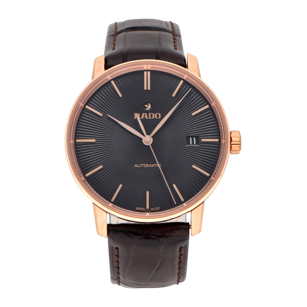 Rado R22861165 Men's Coupole Automatic Black Dial 38 mm MSRP $1250