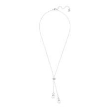 Load image into Gallery viewer, Swarovski Originally YNecklace 5467313 White/Rhodium Plated &amp; Crystal Pearl $169
