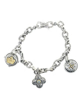 Load image into Gallery viewer, Konstantino Sterling Silver Silver and 18K Gold Spinel Bracelet BKJ698-478 MSRP $980
