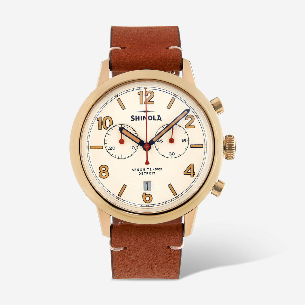 NEW SHINOLA Detroit Men's The Traveler S0120245784 2 Eye Chronograph Watch $895