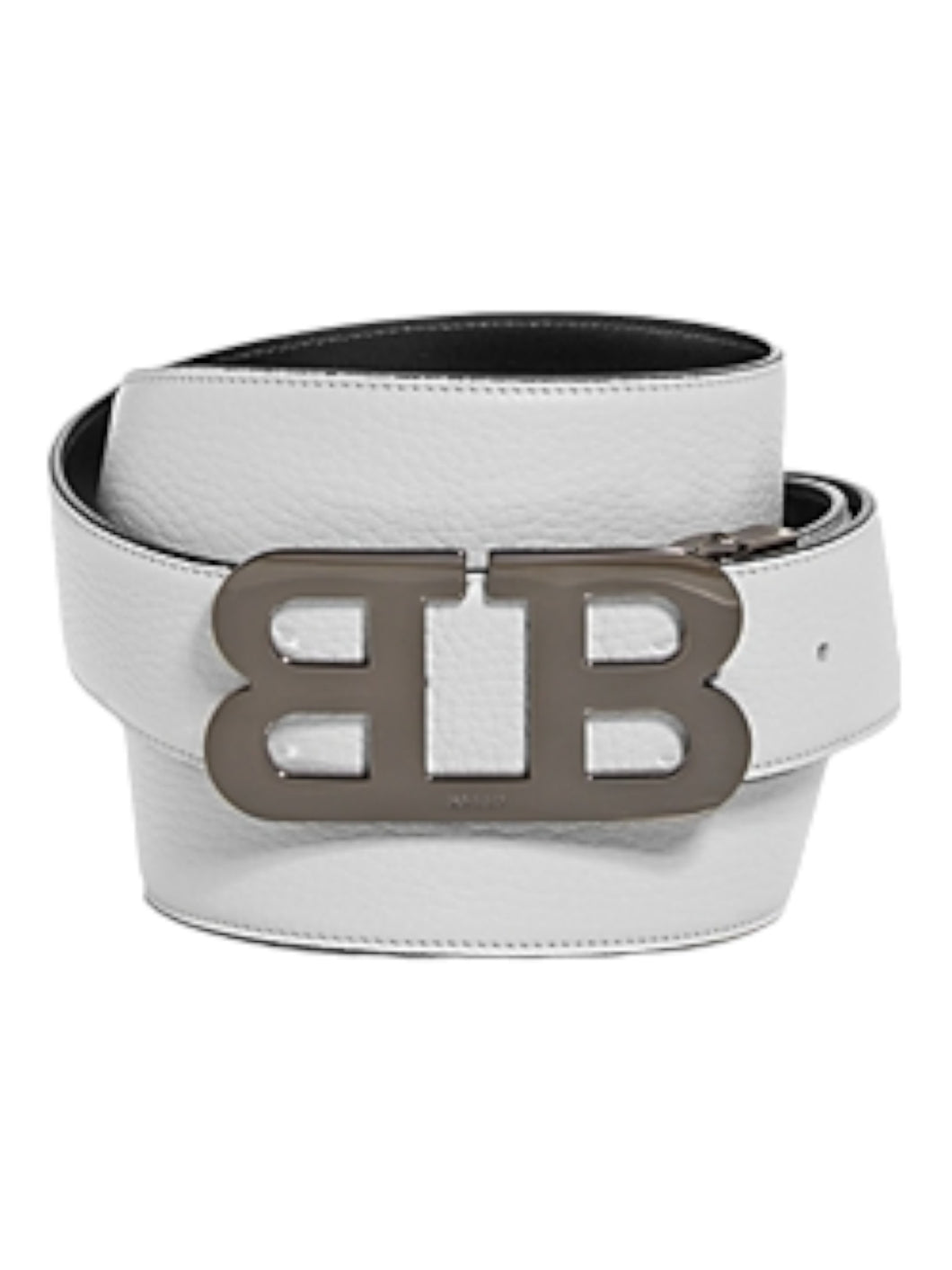 Bally Mirror 6300590 Men's White Reversible Grained Leather Belt Size 120 MSRP $395