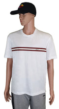 Load image into Gallery viewer, Bally 6233736 Men&#39;s Bone 100% Cotton Striped Logo T-Shirt MSRP $300
