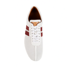 Load image into Gallery viewer, Bally Frenz Men&#39;s 6233822 White Perforated Leather Sneakers MSRP $535 NEW
