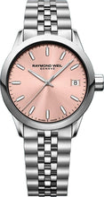 Load image into Gallery viewer, Raymond Weil Women&#39;s 5634-ST-80021 Freelancer Rose Quartz Watch 34mm MSRP $995
