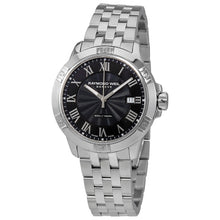 Load image into Gallery viewer, Raymond Weil Men&#39;s 8160-ST-00208 Tango Black Dial Silver Watch 41mm MSRP $1175
