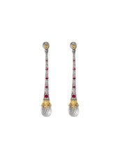 Load image into Gallery viewer, Konstantino Pythia Sterling Silver 18k Gold Corundum Earrings SKMK3151-480
