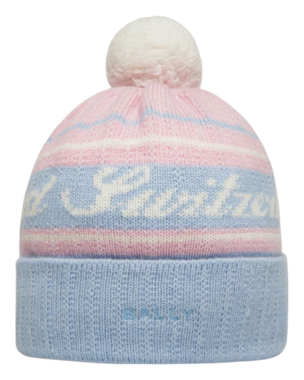 Bally 6302899 Poolside/Pink Cashmere Switzerland Beanie MSRP$300