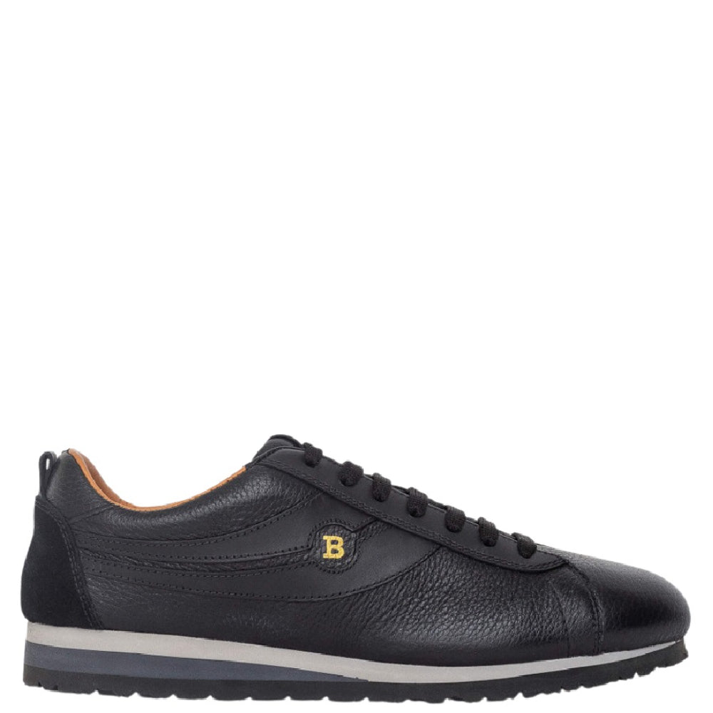 Bally Bredy 6222737 Men's Black Deer Leather Sneakers MSRP $450