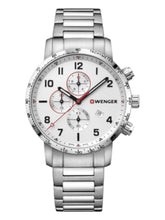 Load image into Gallery viewer, Wenger Swiss Army Men&#39;s 01.1543.110 Attitude Chronograph White Dial Watch 44mm MSRP $345
