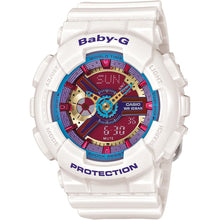 Load image into Gallery viewer, Casio Baby-G Multicolor Dial White Resin Women&#39;s Watch BA112-7A MSRP $120
