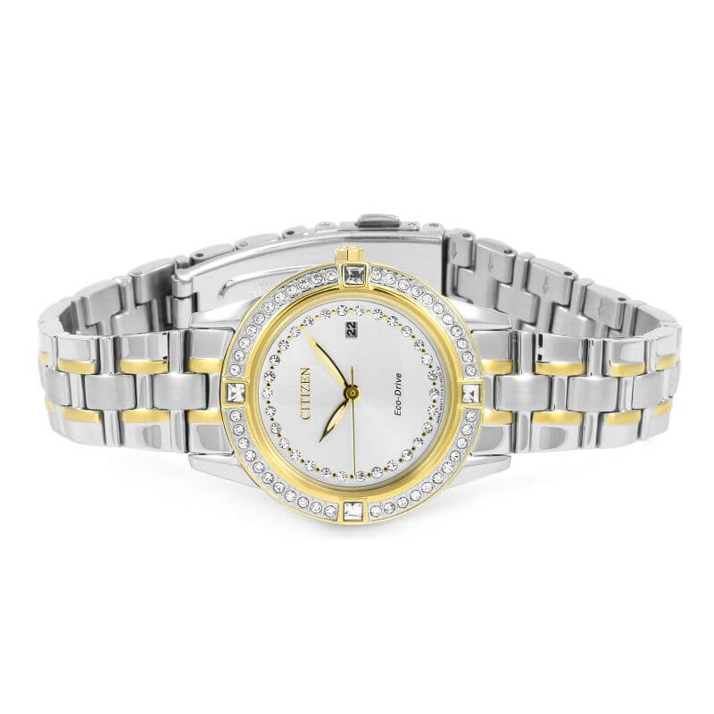 NEW Citizen Silhouette Crystal FE1154-57A Ladies 29mm Watch MSRP $350