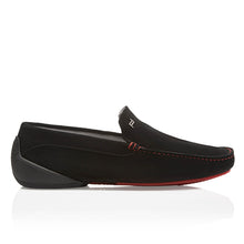 Load image into Gallery viewer, NEW Porsche Design Monaco Vel Injection Black/Red Moccasins US 10 $395
