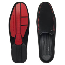 Load image into Gallery viewer, NEW Porsche Design Monaco Vel Injection Black/Red Moccasins US 10 $395
