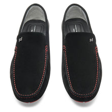 Load image into Gallery viewer, NEW Porsche Design Monaco Vel Injection Black/Red Moccasins US 10 $395
