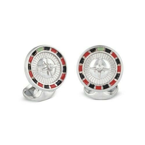 NEW Deakin & Francis Sterling Silver Roulette Wheel Cufflinks C1637S072213  $500