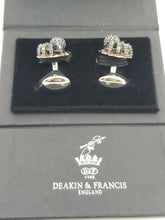 Load image into Gallery viewer, Deakin &amp; Francis Sterling Silver Black Spinel Ruby Spider Cufflinks C1740X0001
