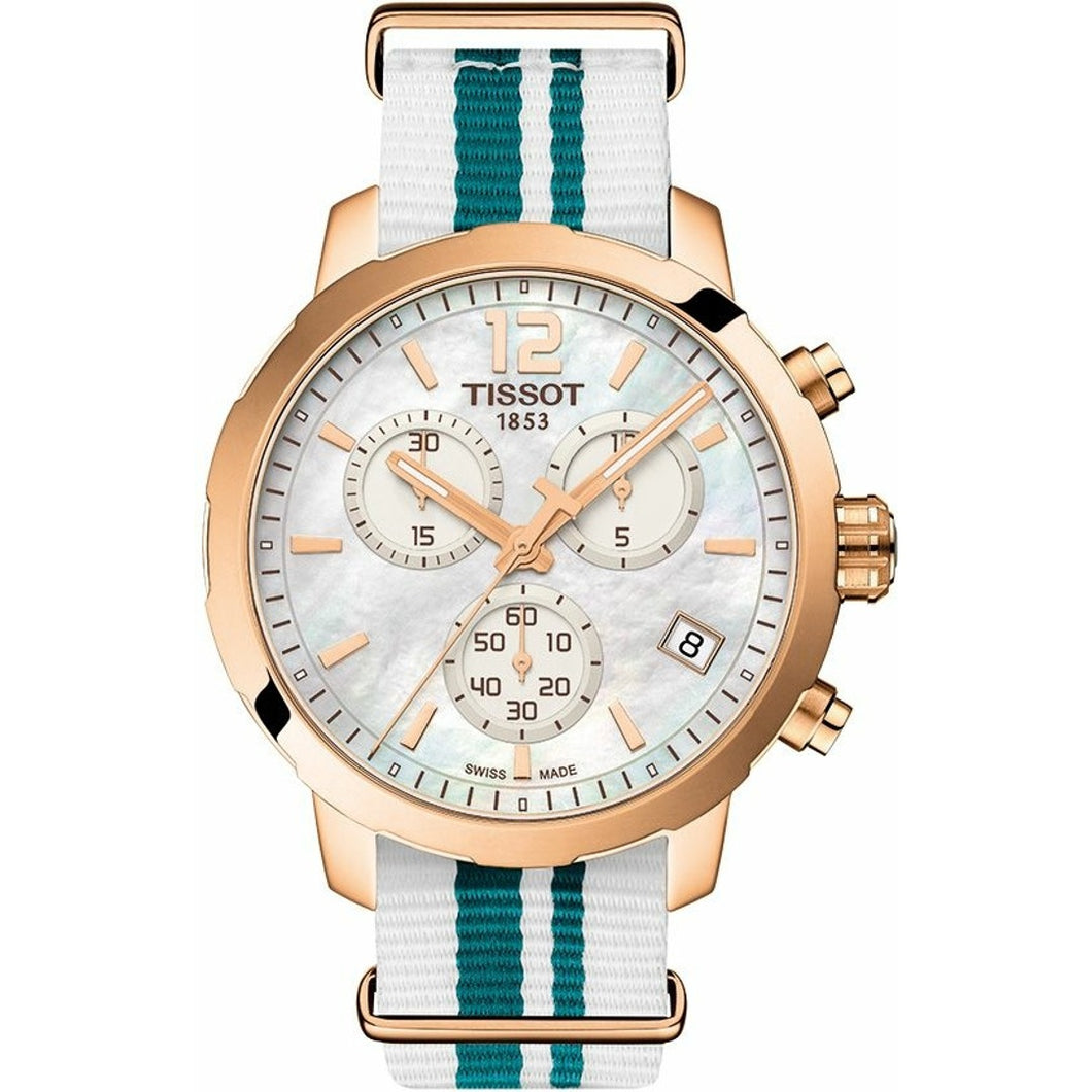 NEW Tissot Quickster Chronograph Men's White Dial Watch T0954173711701 MSRP $525