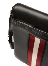 Load image into Gallery viewer, Bally Huya Men&#39;s 6231827 Black Leather Cross Body Bag MSRP $650
