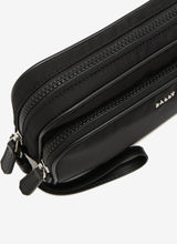 Load image into Gallery viewer, NEW Bally Centon Men&#39;s 6231785 Black Nylon Clutch Bag MSRP $425
