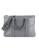 Load image into Gallery viewer, NEW Bally Minerbio Men&#39;s 6219853 Dark Gray Leather Briefcase MSRP $992
