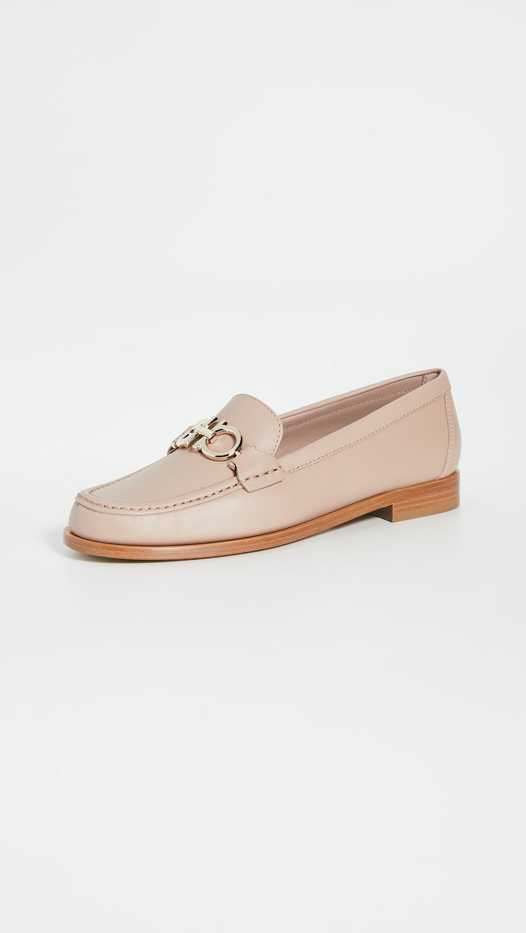 SALVATORE FERRAGAMO Rolo Women's 725789 Adobe Stone Shoe Size 5.5 D MS –