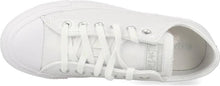 Load image into Gallery viewer, Converse Chuck Taylor All Star OX Kids&#39; White Leather Shiny Sneakers 5
